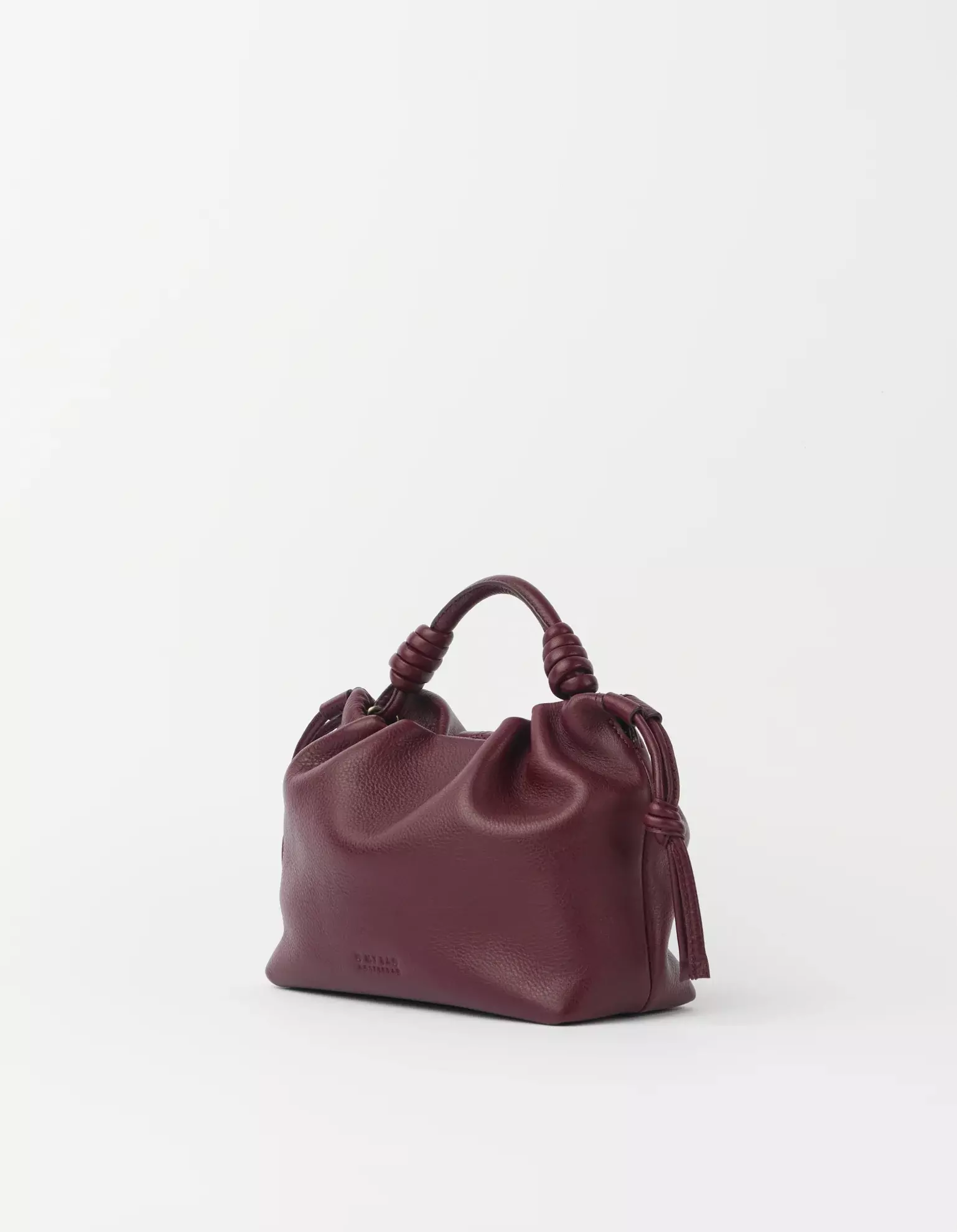 O MY BAG Kiki Mini Dark Cherry Soft Grain Ledertasche rot braun